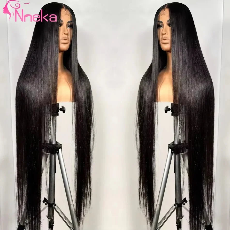40 Inch Bone Straight Human Hair Wigs 13x4 13X6 HD Lace Front Wigs Human Hair 100% Brazilian Hair For Black Women 220 Density