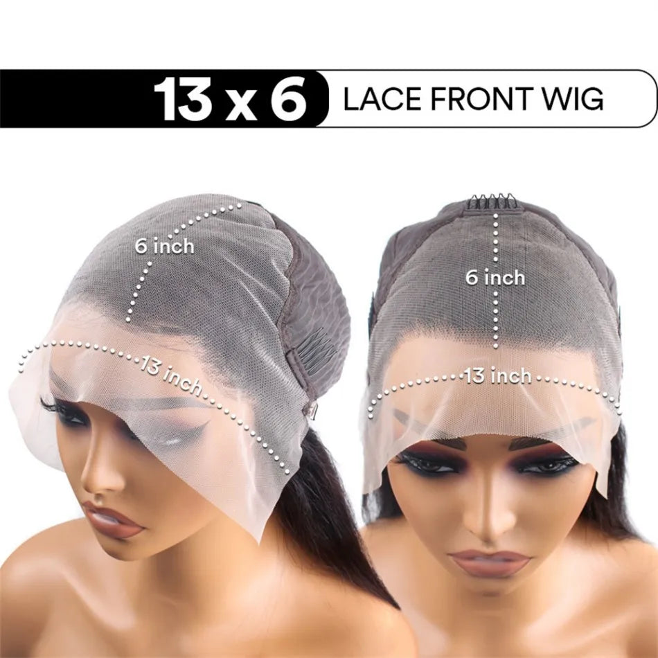 Chocolate Brown 13X6 Straight Human Hair Wigs 13X4 Hd Lace Frontal Wig 250 Density Colored Pre Plucked Brazilian Lace Front Wig