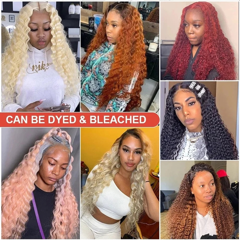 Curly Glueless Wigs Human Hair Ready To Wear 13x6 Deep Wave Hd Lace Front Human Hair Wig Transparent Curly Water Wave Lace Wigs