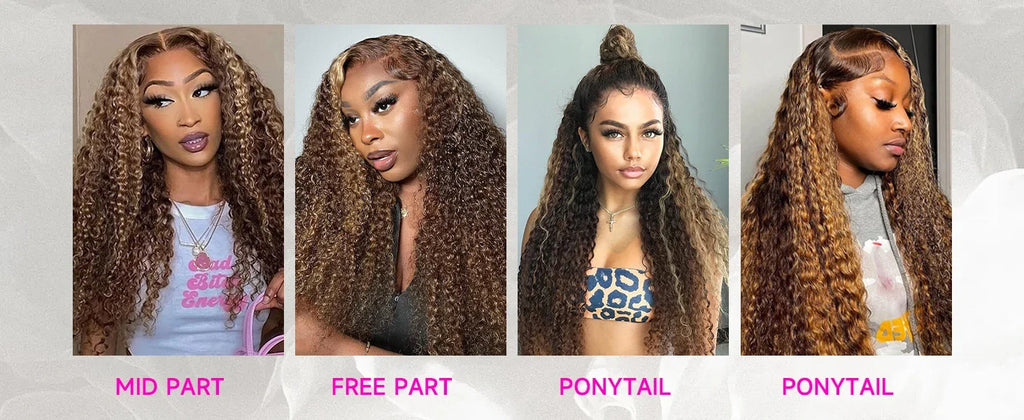 32 36 Inch Highlight Wig Human Hair Deep Wave 13X6 Hd Lace Frontal Wig 13X5 4/27 Ombre Brown Blonde Lace Front Wigs For Women