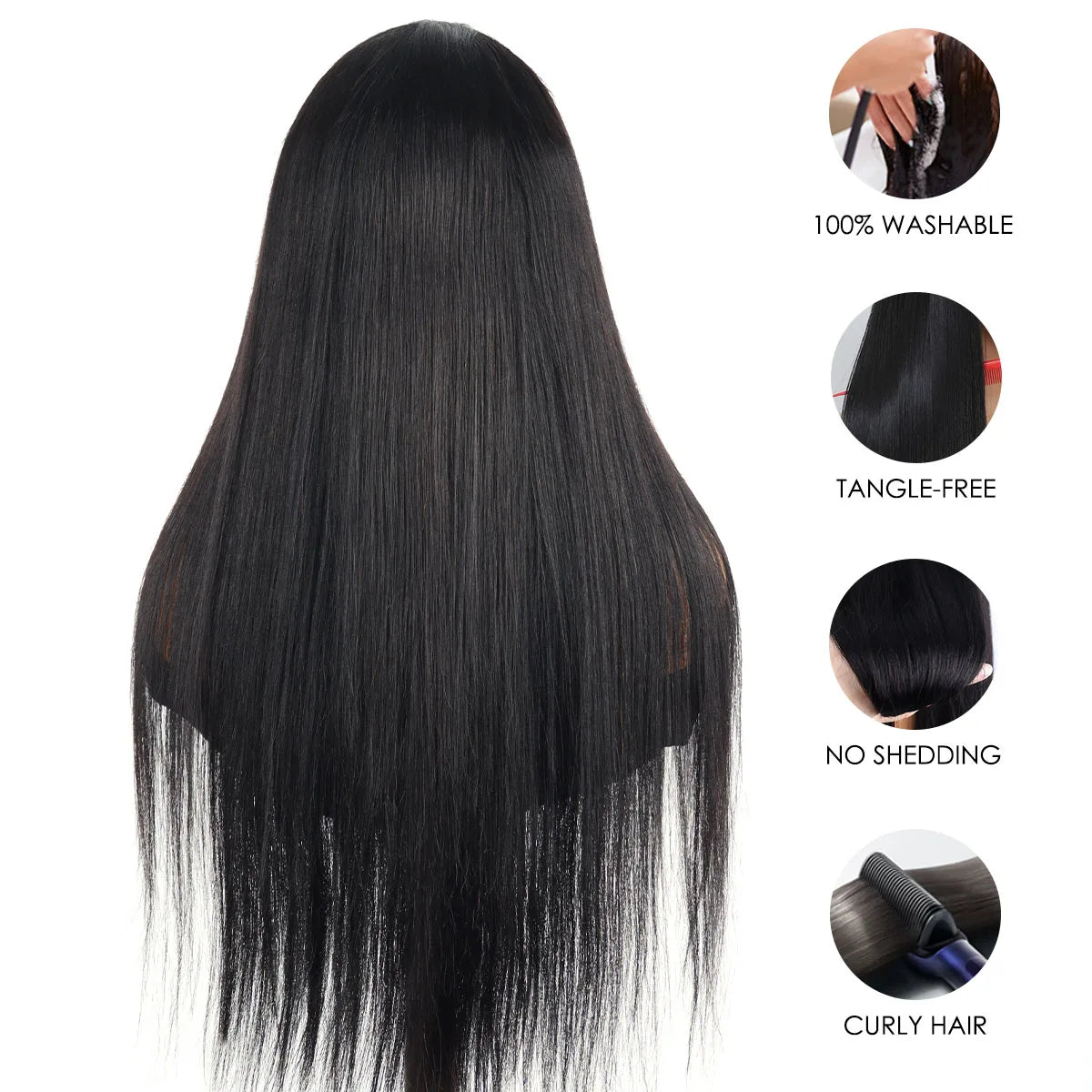 Bone Straight Lace Front Wigs Human Hair Brazilian 13x4 13x6 5x5HD Transparent Lace Frontal Wigs For Women 40 Inches 220 Density
